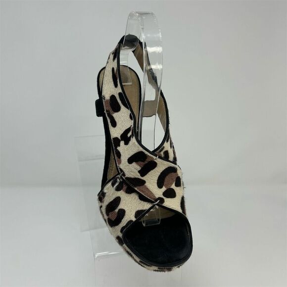 Diane von Furstenberg Women's Animal Print Stiletto Slingback Heels Size 8.5 - Picture 2 of 13